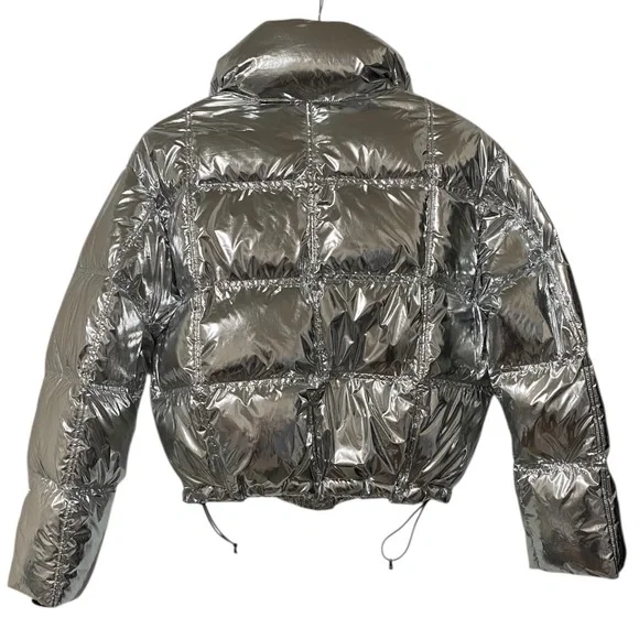 NWT Antonio Melani Stand Collar Front Zip Ski Puffer Jacket Size XS - Picture 6 of 8